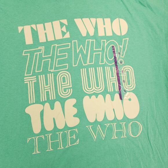 The Who Band Crew Neck Graphic T Shirt Mens Size Extra Large XL Green - Picture 4 of 9
